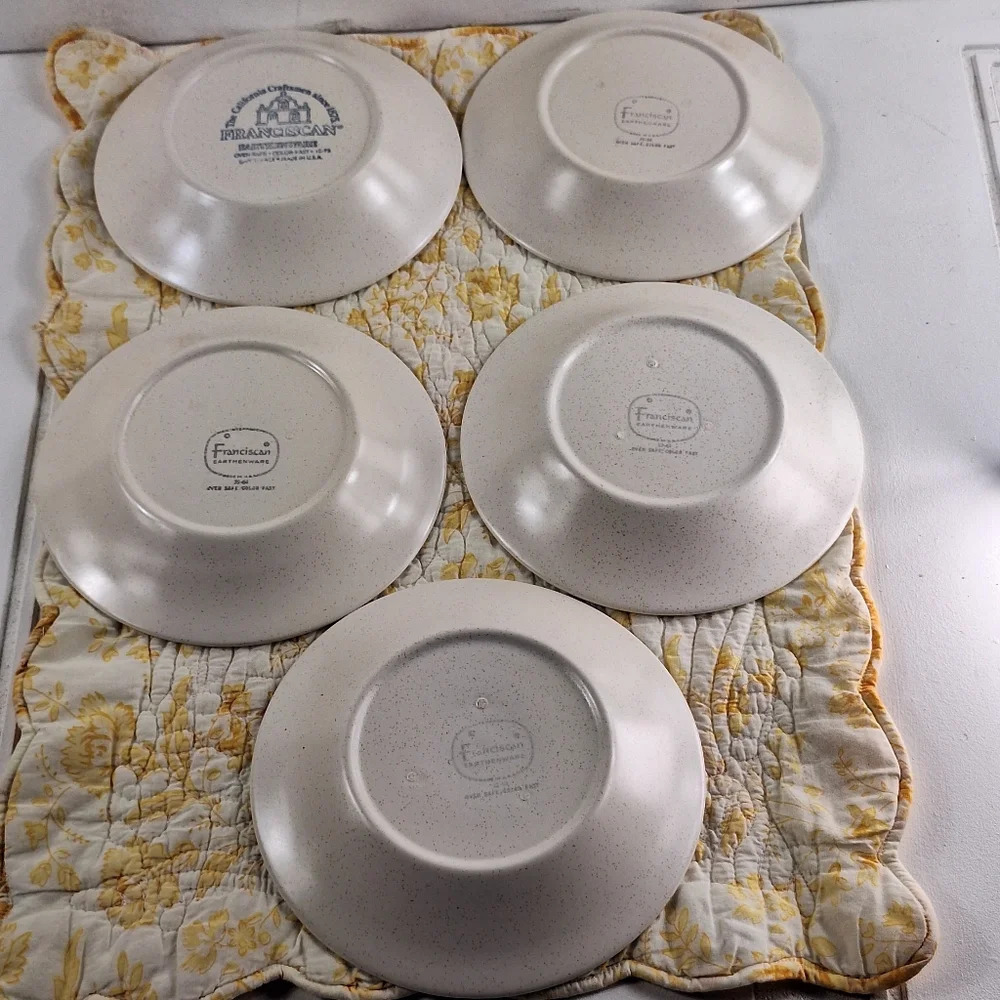 Lot of 5 Franciscan Hacienda Gold 6 1/2" Earthenware Bread / Dessert Plates USA - Picture 4 of 4